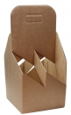 Flaschenträger-Karton 4er natur uni für 4x500ml Bierflaschen/Glasflaschen bis 75mm Durchmesser